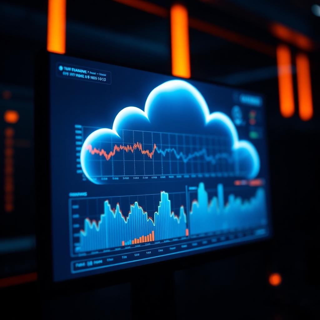Cloud trading dashboard with charts